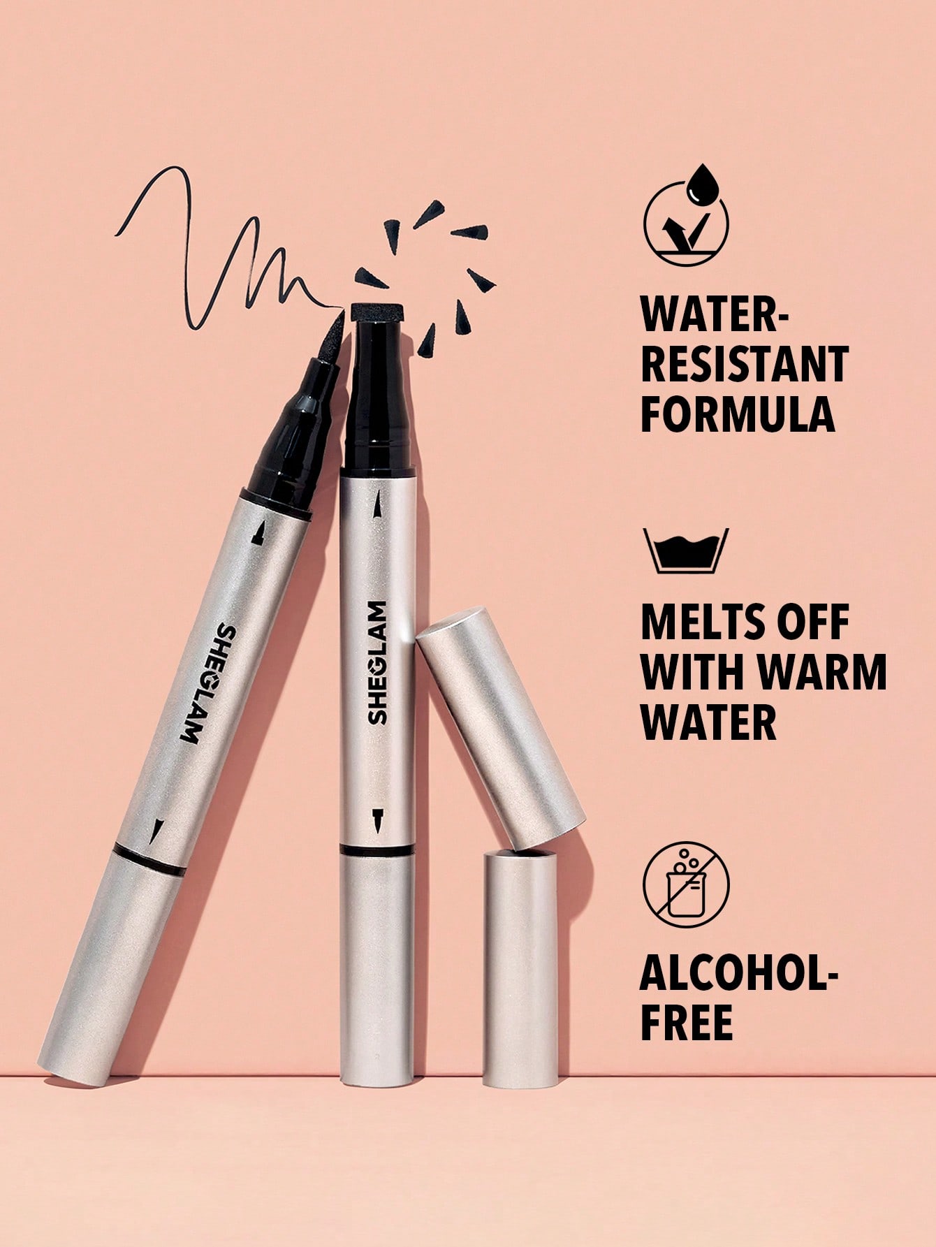 Wing It Waterproof Liner Duo-Black h - ايلاينر شيجلام